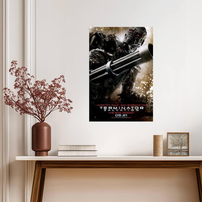 Terminator Salvation Christian Bale | Post-Apocalyptic Sci-Fi Poster | Action Movie Wall Art - Movies & TV Poster