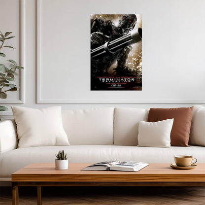 Terminator Salvation Christian Bale | Post-Apocalyptic Sci-Fi Poster | Action Movie Wall Art - Movies & TV Poster