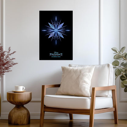 Frozen II Elemental Snowflake Symbol | Minimalist Teaser Poster | Animated Fantasy Movie Art - Movies & TV Poster