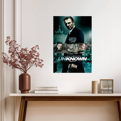 Unknown Liam Neeson | Action Thriller Movie Poster | Mystery Film Wall Art - Movies & TV Poster