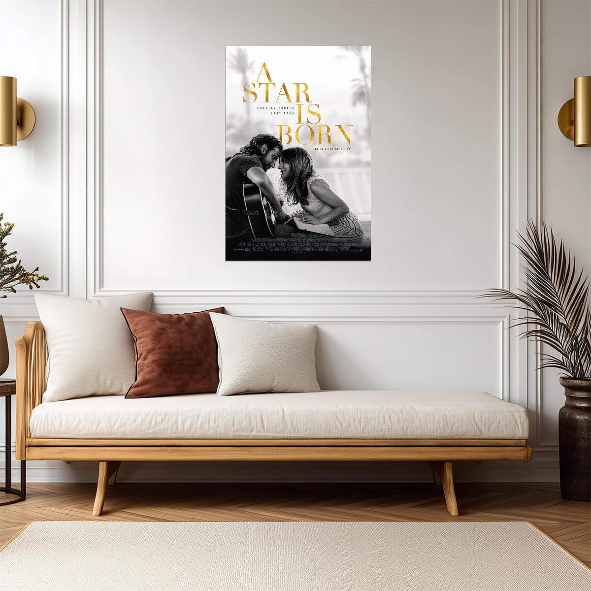 A Star Is Born | Lady Gaga & Bradley Cooper | Musical Drama Movie Poster - Movies & TV Poster