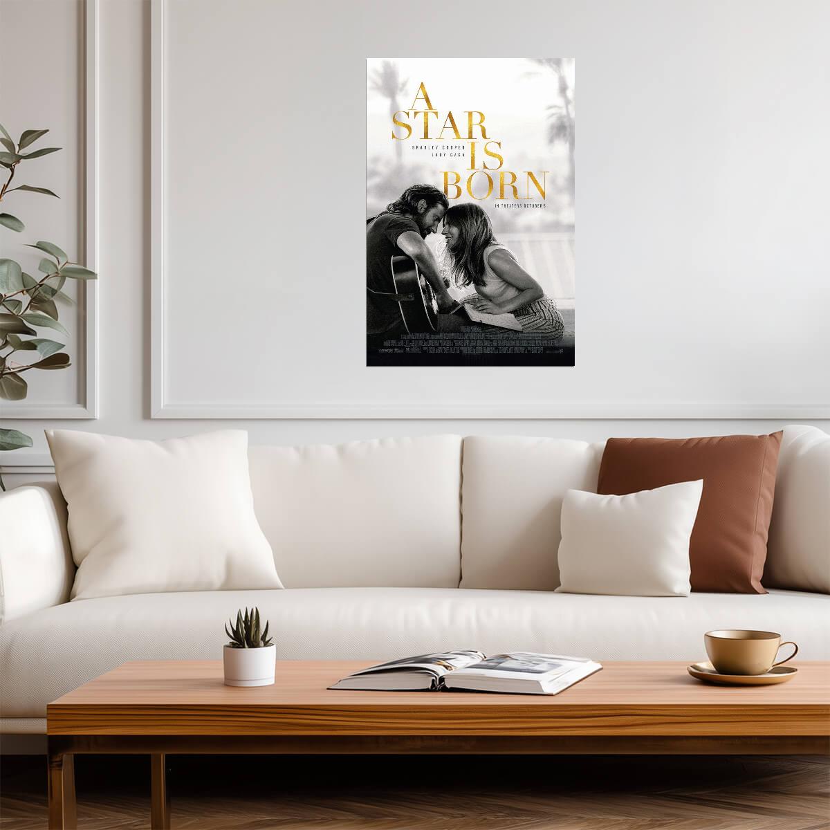A Star Is Born | Lady Gaga & Bradley Cooper | Musical Drama Movie Poster - Movies & TV Poster