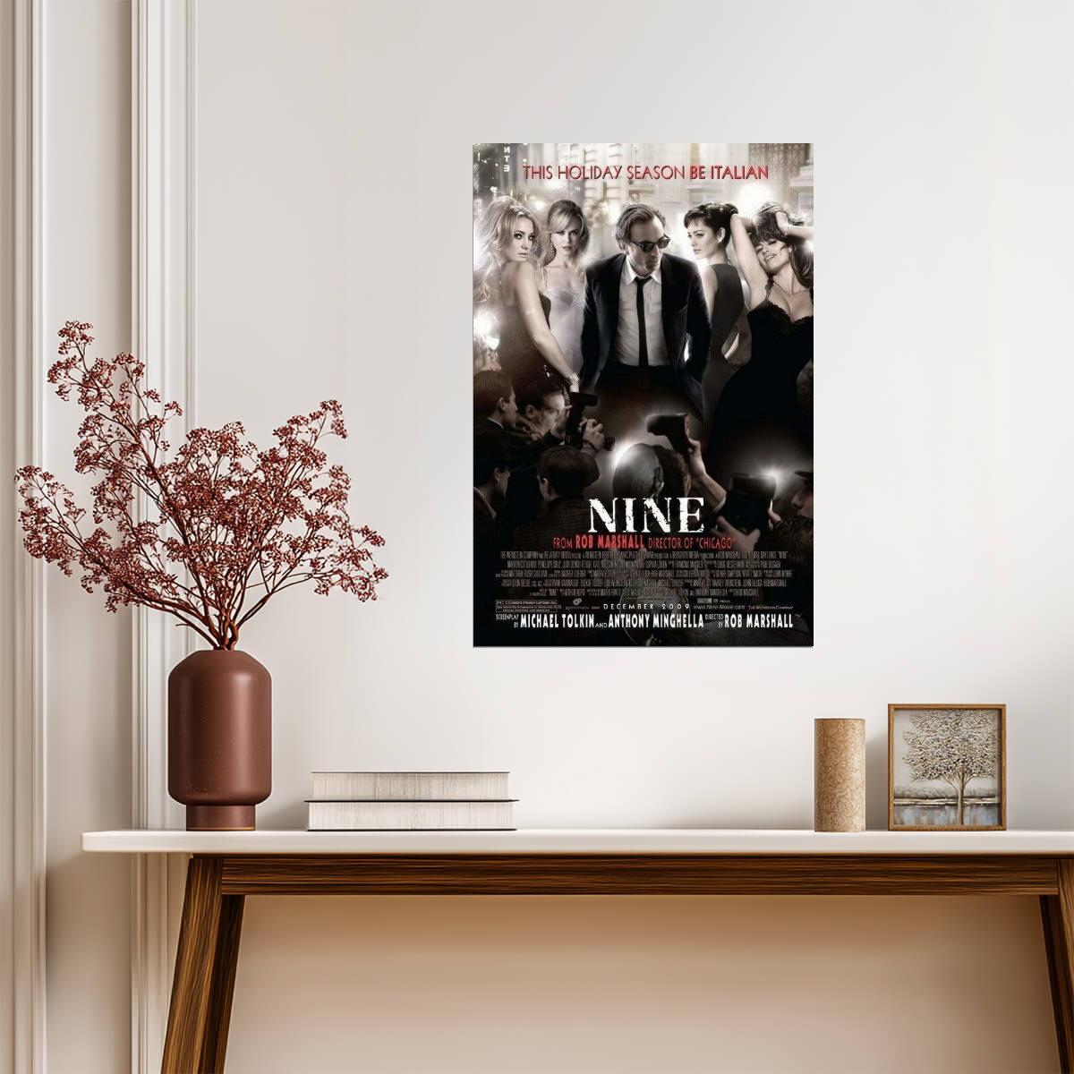 Nine The Musical | Daniel Day-Lewis & Penélope Cruz | Star-Studded Movie Poster - Movies & TV Poster