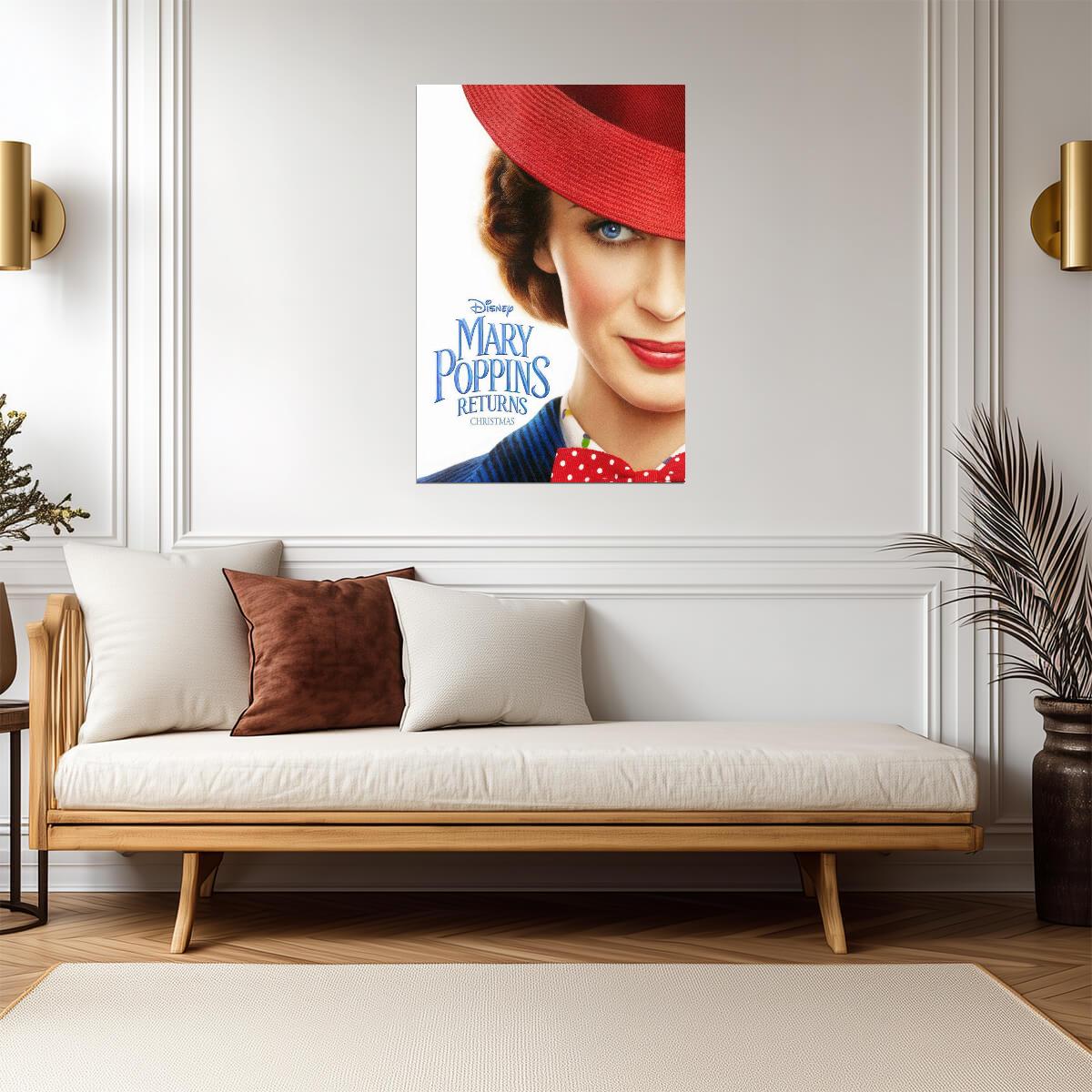 Mary Poppins Returns Emily Blunt | Musical Fantasy Movie Poster | Modern Family Film Art - Movies & TV Poster