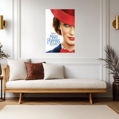 Mary Poppins Returns Emily Blunt | Musical Fantasy Movie Poster | Modern Family Film Art - Movies & TV Poster