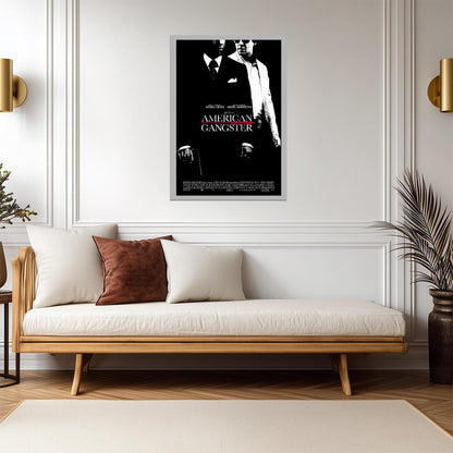 American Gangster Denzel Washington & Russell Crowe | Crime Drama Poster | Ridley Scott Film Art - Movies & TV Poster