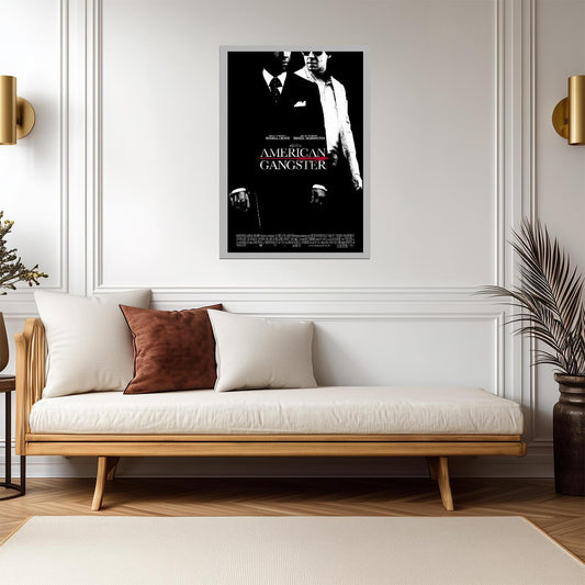 American Gangster Denzel Washington & Russell Crowe | Crime Drama Poster | Ridley Scott Film Art - Movies & TV Poster