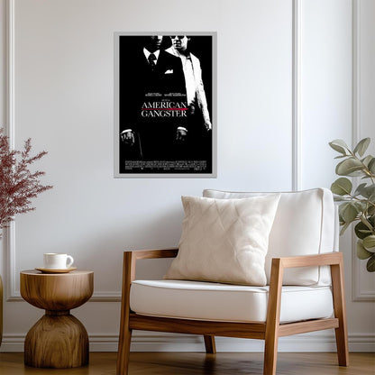 American Gangster Denzel Washington & Russell Crowe | Crime Drama Poster | Ridley Scott Film Art - Movies & TV Poster