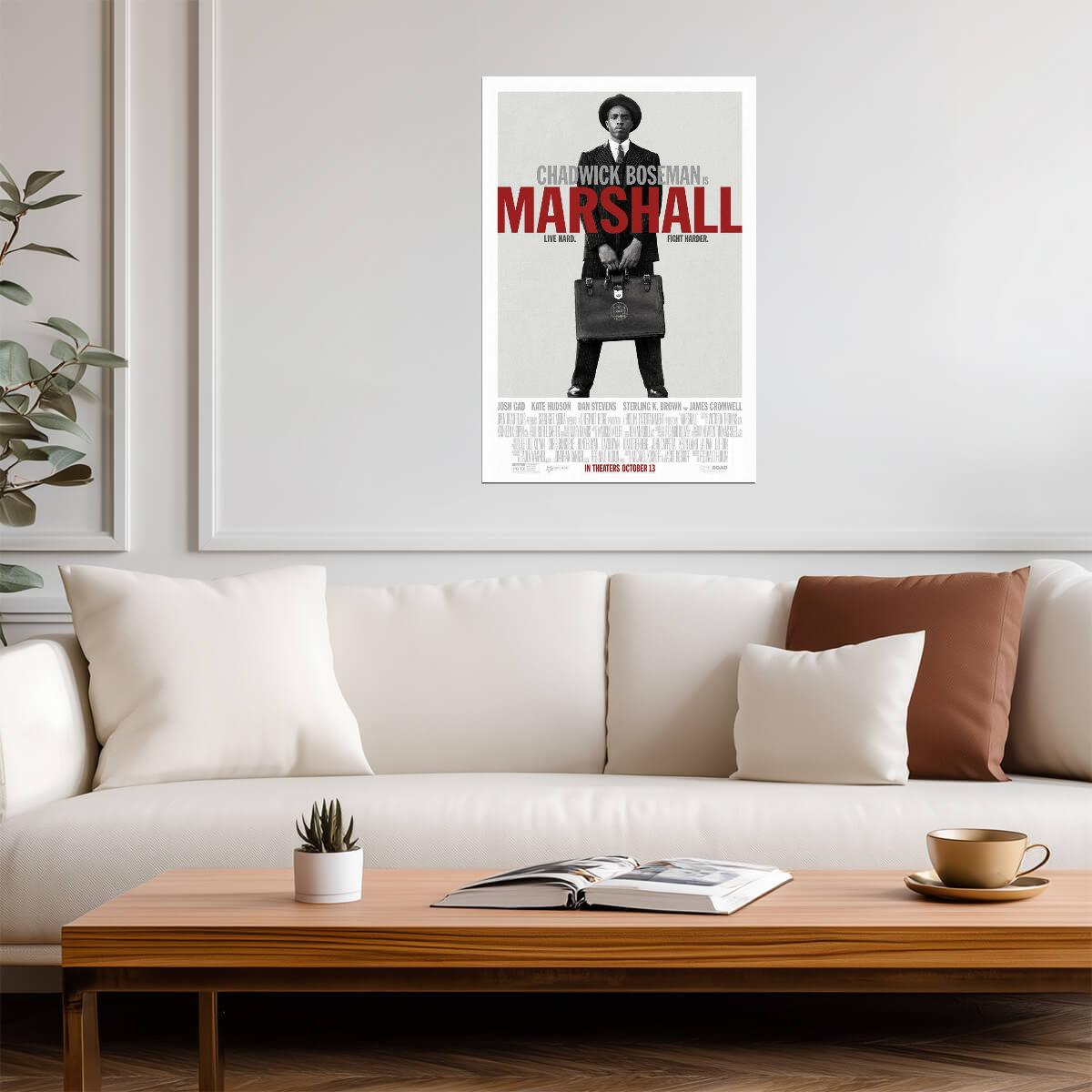 Marshall Chadwick Boseman as Thurgood Marshall | Biographical Drama Poster | Legal History Film Art - Movies & TV Poster