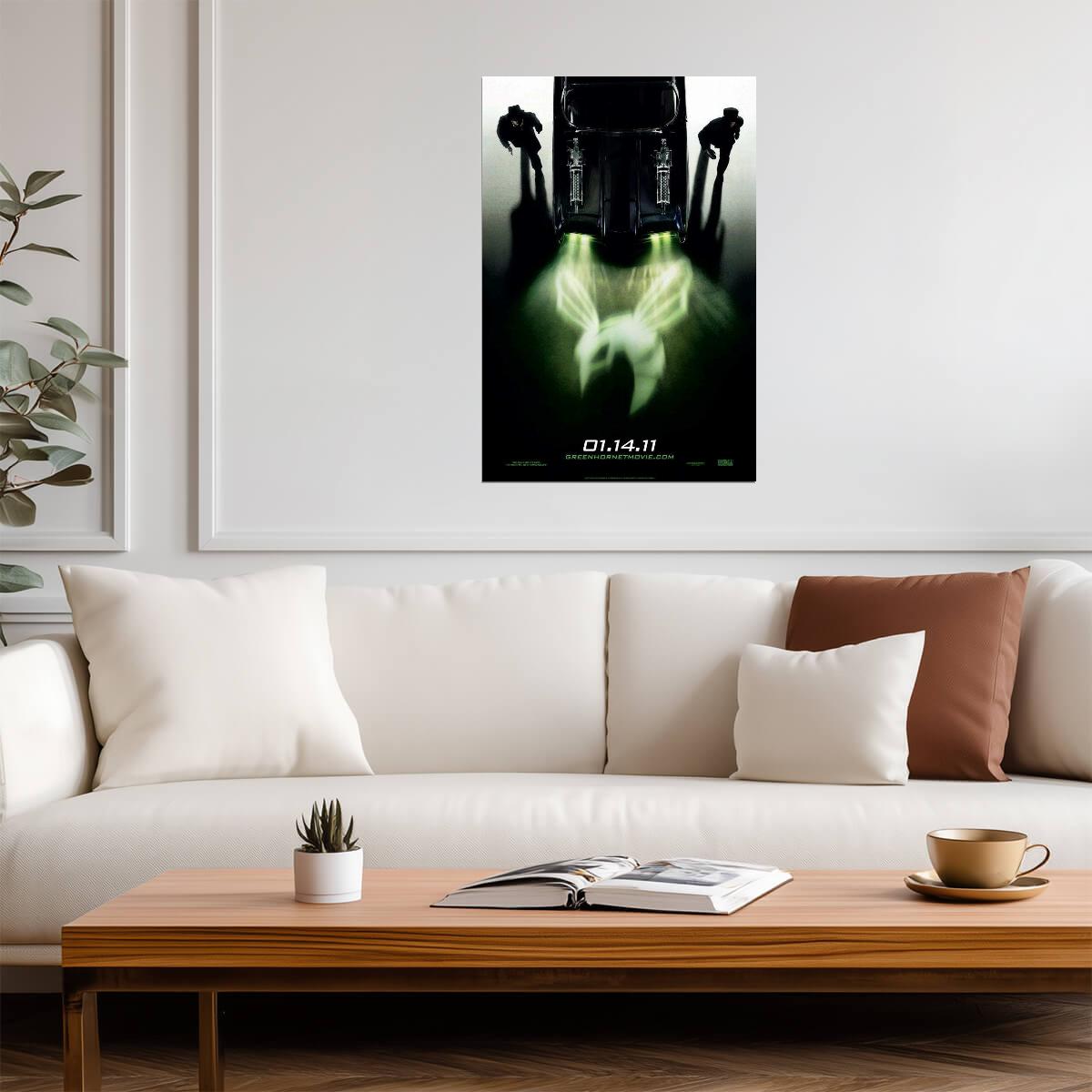 The Green Hornet Black Beauty Car | Superhero Action Movie Poster | Seth Rogen Film Art - Movies & TV Poster