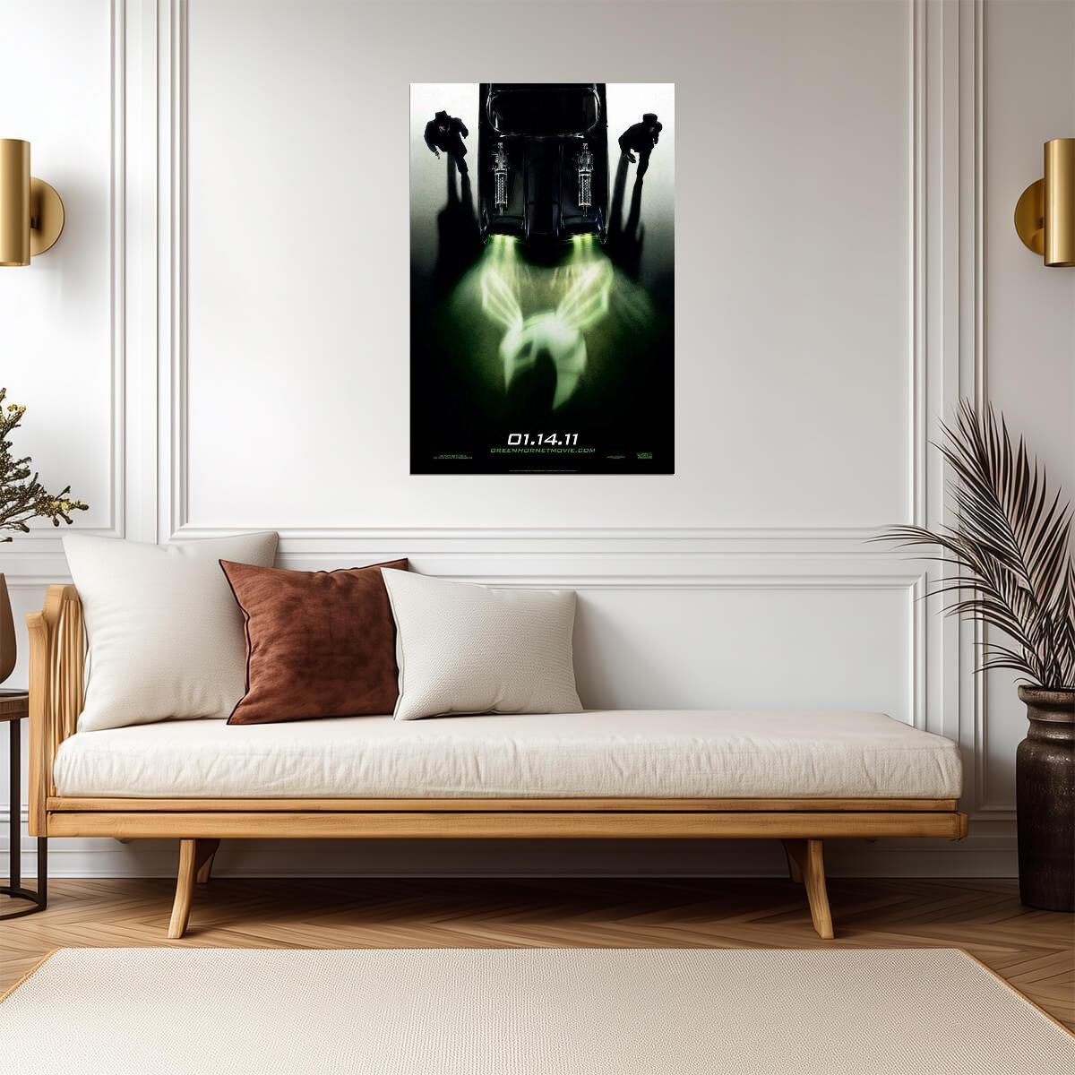 The Green Hornet Black Beauty Car | Superhero Action Movie Poster | Seth Rogen Film Art - Movies & TV Poster