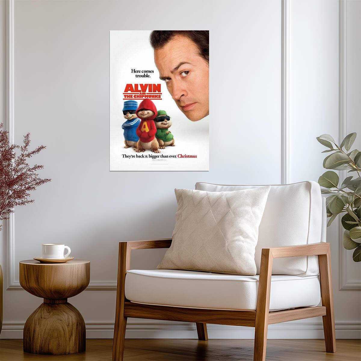 Alvin and the Chipmunks 2007 Movie | Live-Action Animated Comedy Poster | Family Film Art - Movies & TV Poster