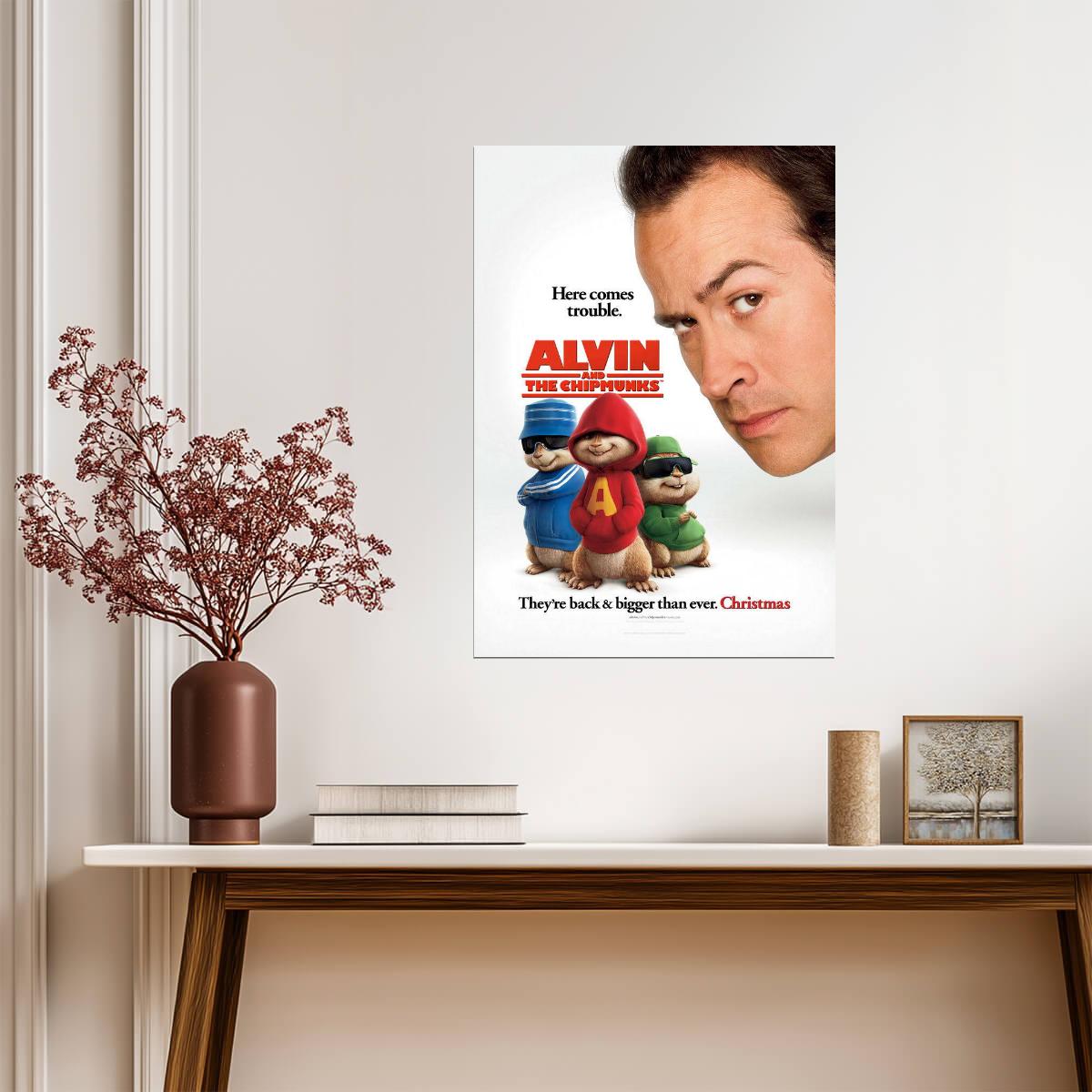 Alvin and the Chipmunks 2007 Movie | Live-Action Animated Comedy Poster | Family Film Art - Movies & TV Poster