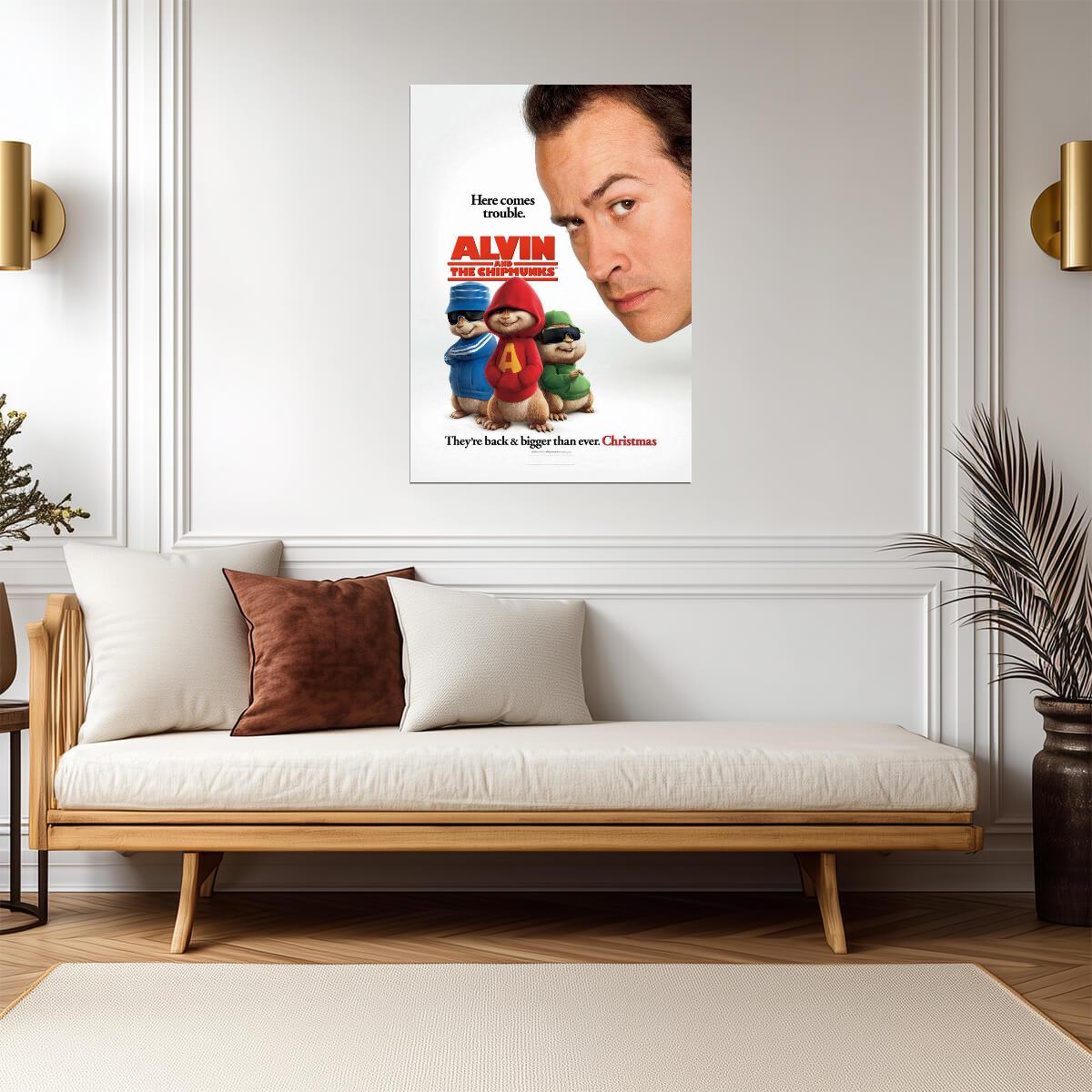 Alvin and the Chipmunks 2007 Movie | Live-Action Animated Comedy Poster | Family Film Art - Movies & TV Poster