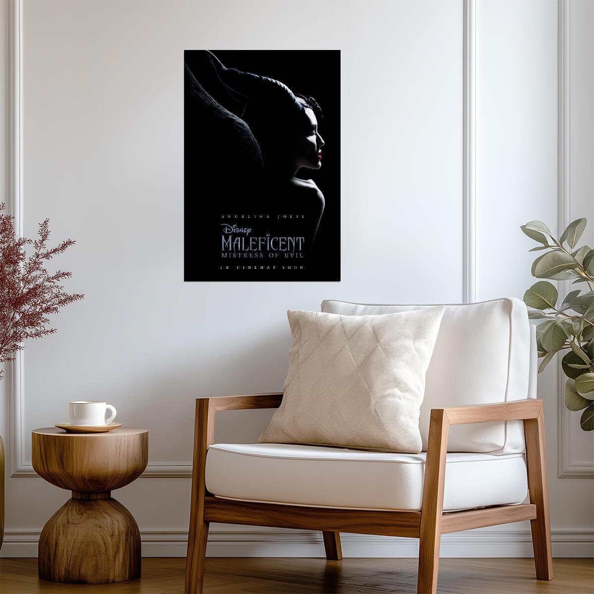 Maleficent Mistress of Evil Angelina Jolie | Dark Fantasy Movie Poster | Fairytale Villain Art - Movies & TV Poster