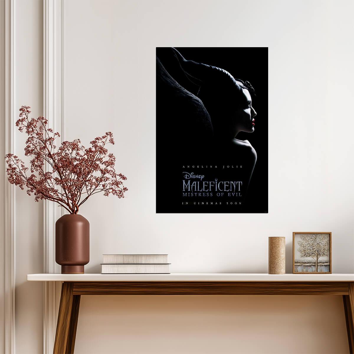 Maleficent Mistress of Evil Angelina Jolie | Dark Fantasy Movie Poster | Fairytale Villain Art - Movies & TV Poster