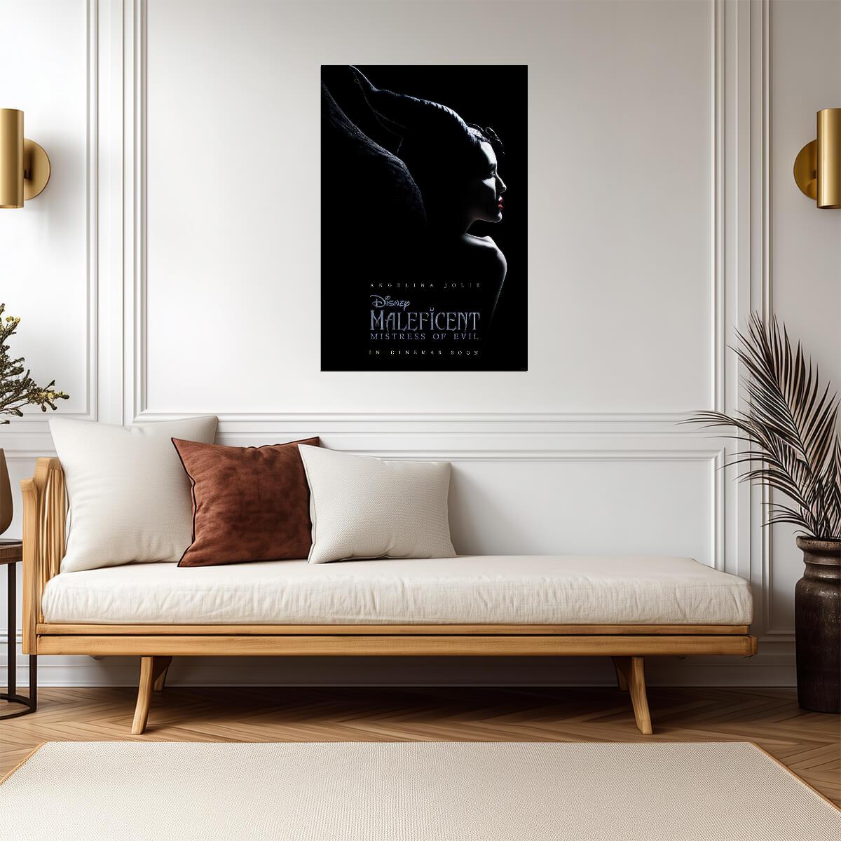 Maleficent Mistress of Evil Angelina Jolie | Dark Fantasy Movie Poster | Fairytale Villain Art - Movies & TV Poster