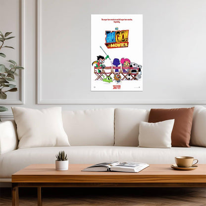 Teen Titans Go To The Movies | Animated Superhero Comedy Poster | DC Animated Movie Art - Movies & TV Poster