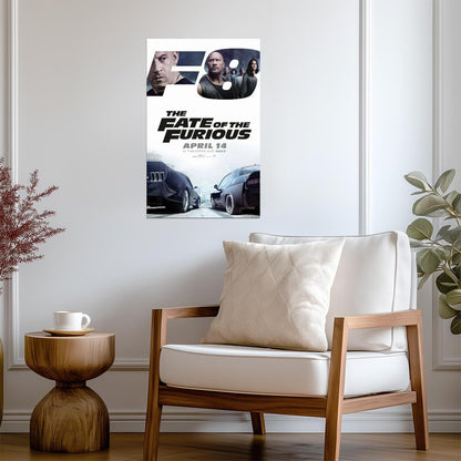 The Fate of the Furious F8 | Vin Diesel & Dwayne Johnson | Action Movie Poster - Movies & TV Poster
