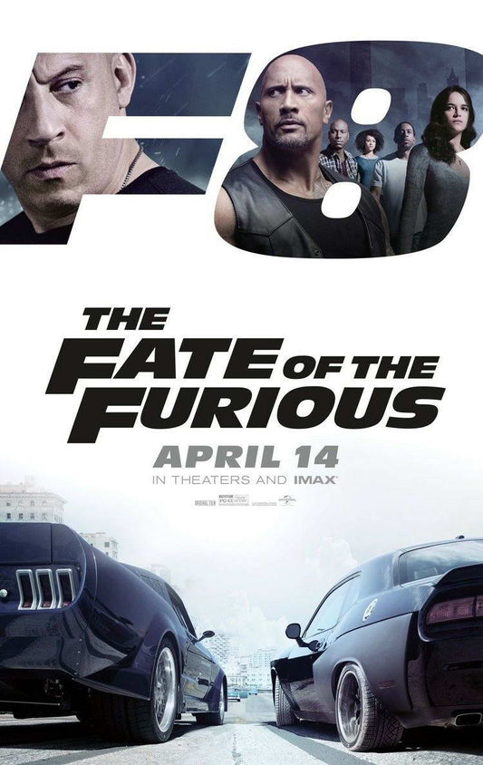 The Fate of the Furious F8 | Vin Diesel & Dwayne Johnson | Action Movie Poster - Movies & TV Poster