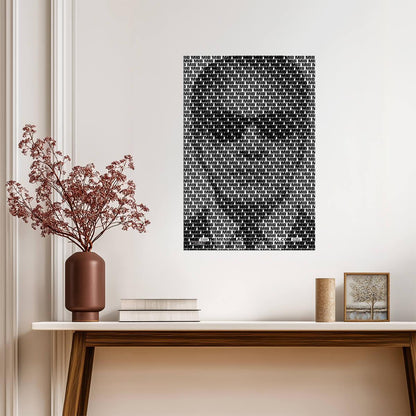 Men in Black 3 Tommy Lee Jones as Agent K | Typographic Portrait Poster | Sci-Fi Comedy Text Art - Movies & TV Poster