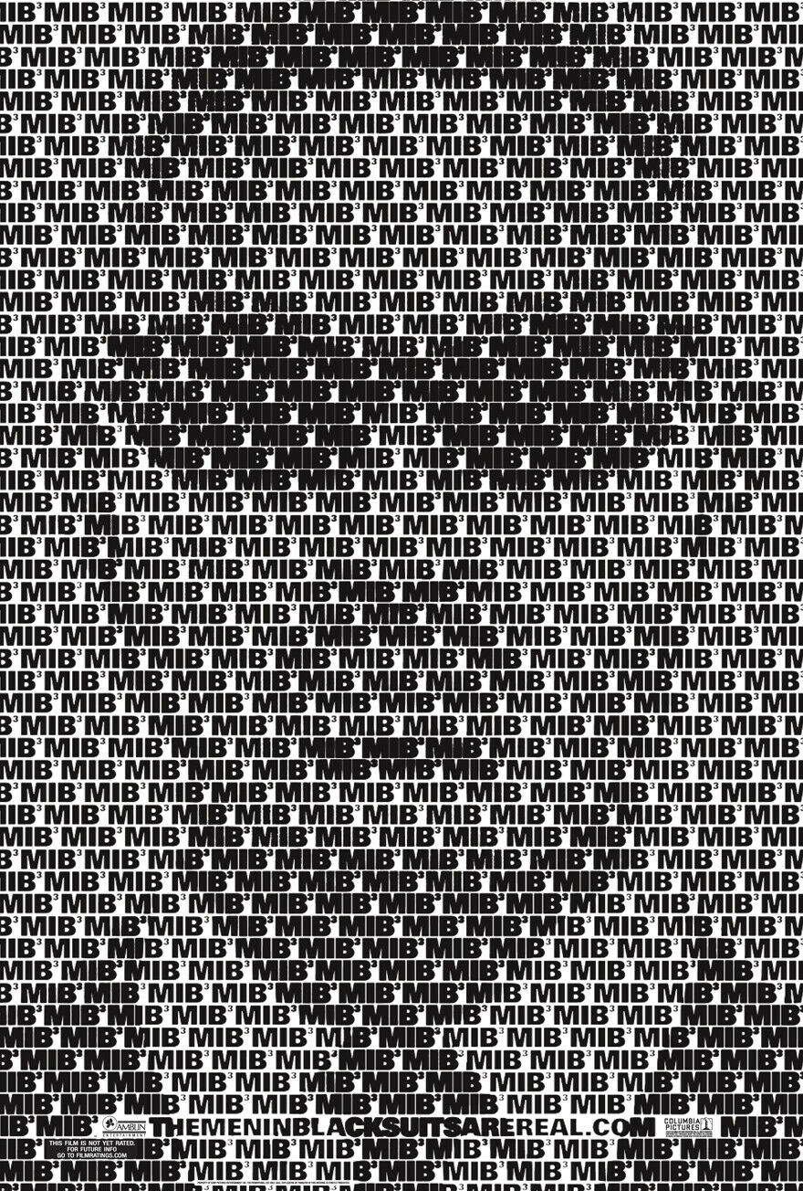 Men in Black 3 Will Smith as Agent J | Text Art Portrait Poster | Sci-Fi Movie Wall Art - Movies & TV Poster