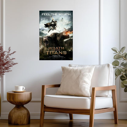 Wrath of the Titans Sam Worthington as Perseus | Greek Mythology Poster | Fantasy Action Movie Art - Movies & TV Poster