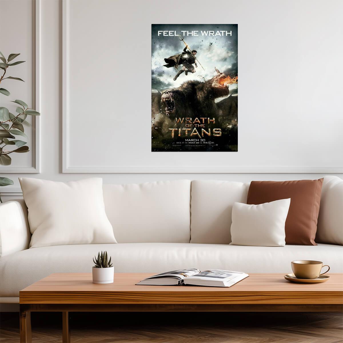 Wrath of the Titans Sam Worthington as Perseus | Greek Mythology Poster | Fantasy Action Movie Art - Movies & TV Poster