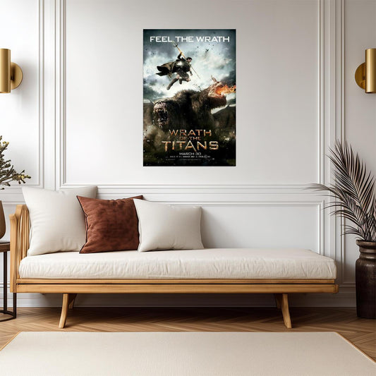 Wrath of the Titans Sam Worthington as Perseus | Greek Mythology Poster | Fantasy Action Movie Art - Movies & TV Poster