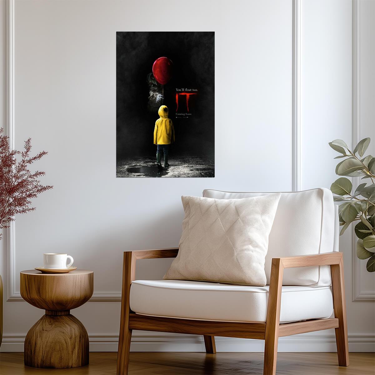 It 2017 Movie You'll Float Too Quote | Pennywise & Georgie Poster | Stephen King Horror Art - Movies & TV Poster