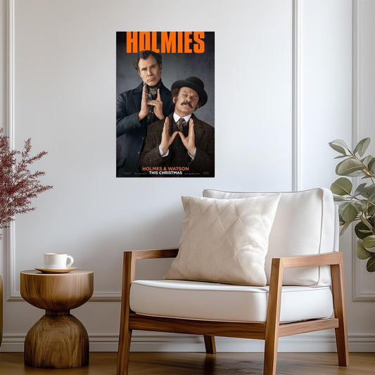 Holmes & Watson Will Ferrell & John C Reilly | Sherlock Holmes Comedy | Mystery Parody Movie Poster - Movies & TV Poster