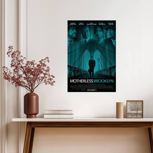 Motherless Brooklyn Edward Norton | Neo-Noir Crime Drama Poster | Detective Film Art - Movies & TV Poster
