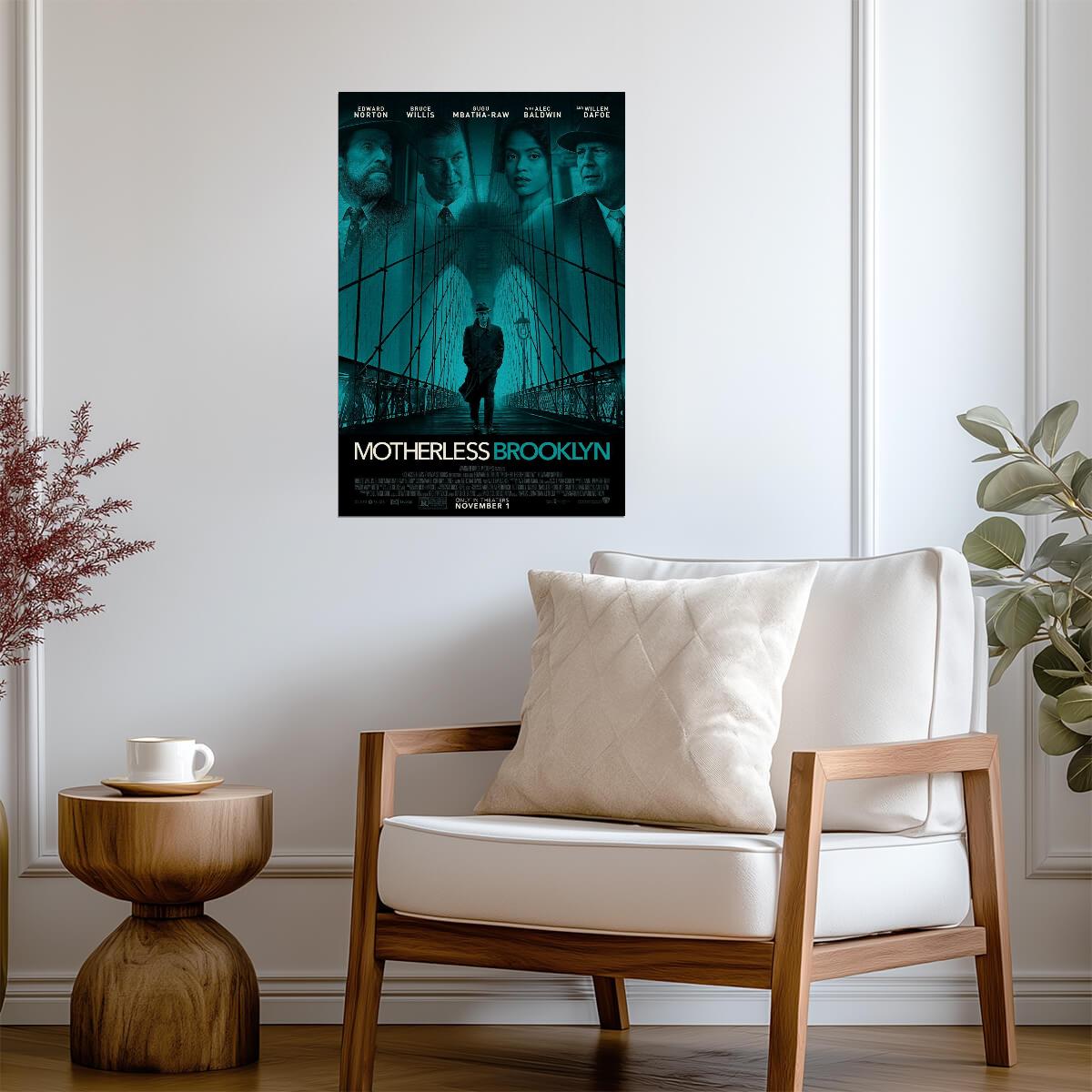 Motherless Brooklyn Edward Norton | Neo-Noir Crime Drama Poster | Detective Film Art - Movies & TV Poster