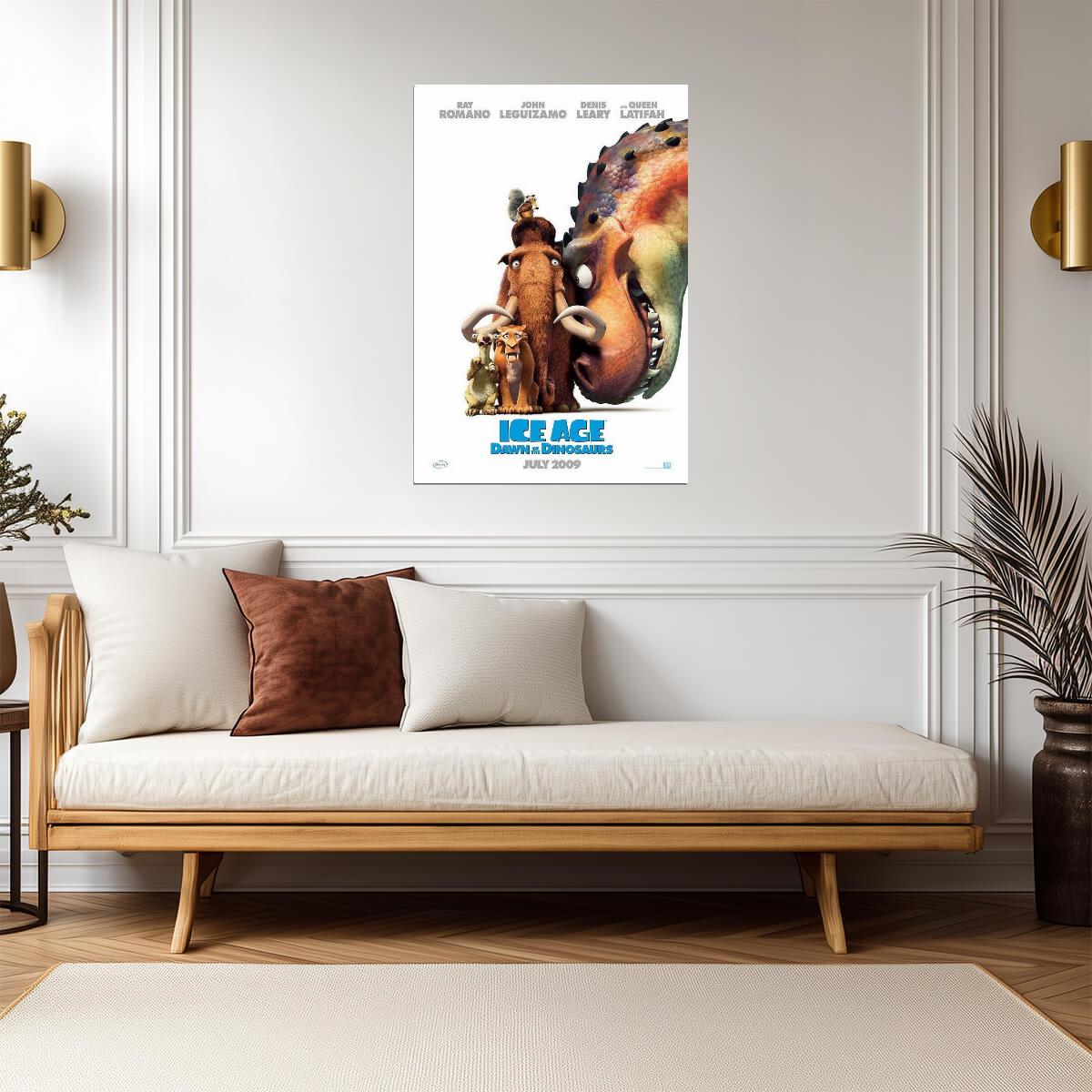 Ice Age Dawn of the Dinosaurs | Scrat Sid & Manny | Animated Comedy Movie Poster - Movies & TV Poster