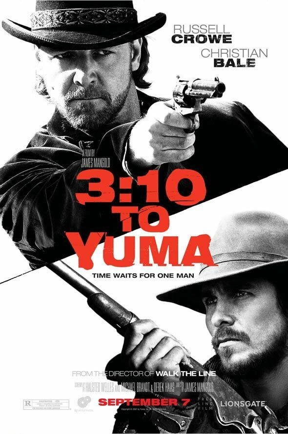 3 10 to Yuma | Russell Crowe & Christian Bale | Western Movie Remake Poster - Movies & TV Poster