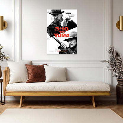 3 10 to Yuma | Russell Crowe & Christian Bale | Western Movie Remake Poster - Movies & TV Poster