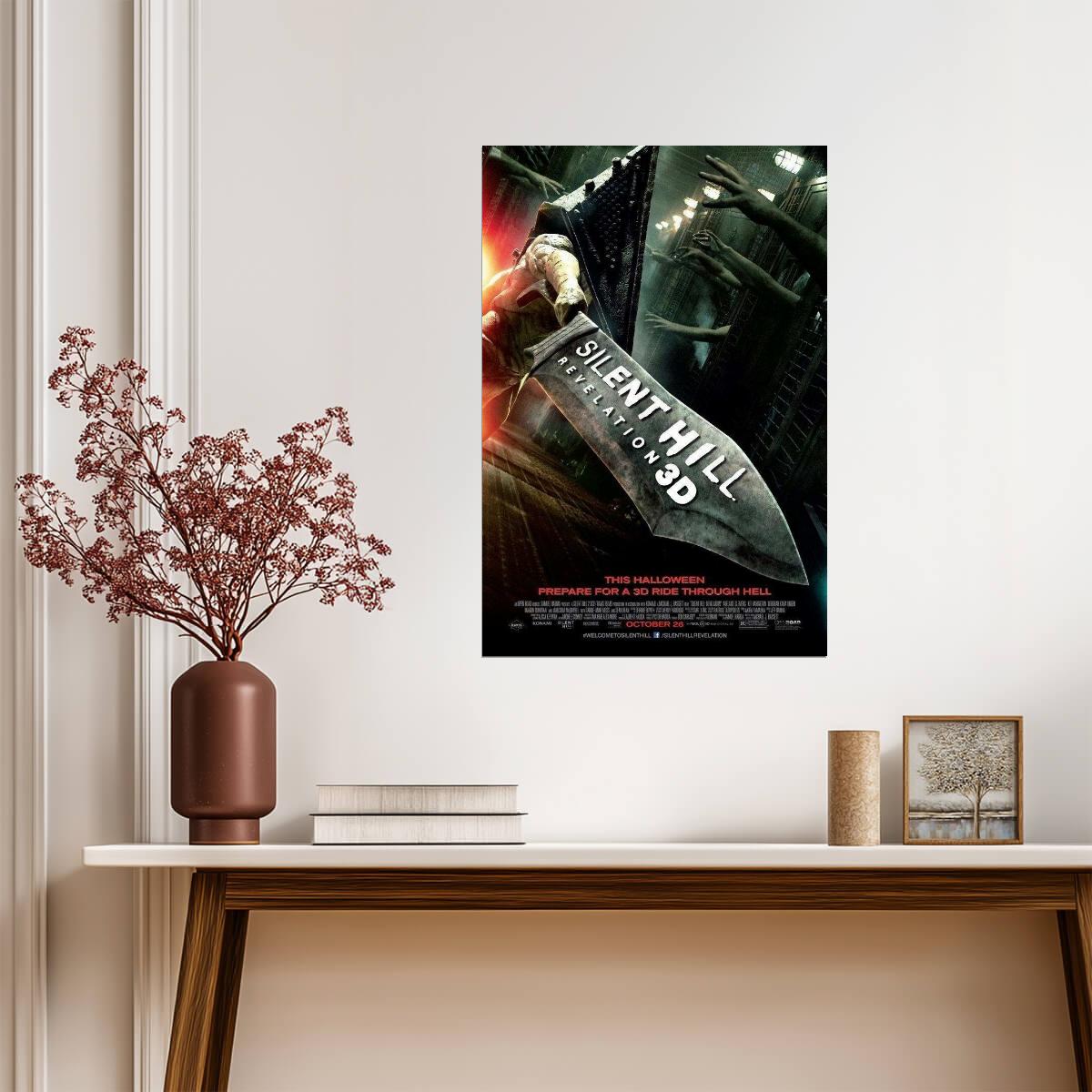 Silent Hill Revelation 3D | Video Game Horror Movie Poster | Supernatural Survival Art - Movies & TV Poster