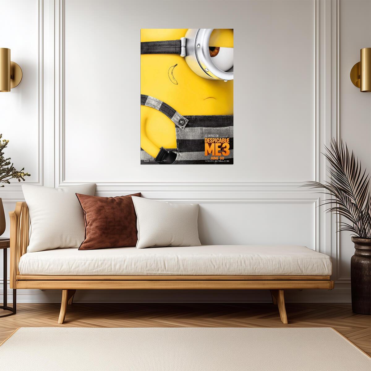 Despicable Me 3 Minions Banana Poster | Steve Carell Animated Comedy | Family Movie Art - Movies & TV Poster
