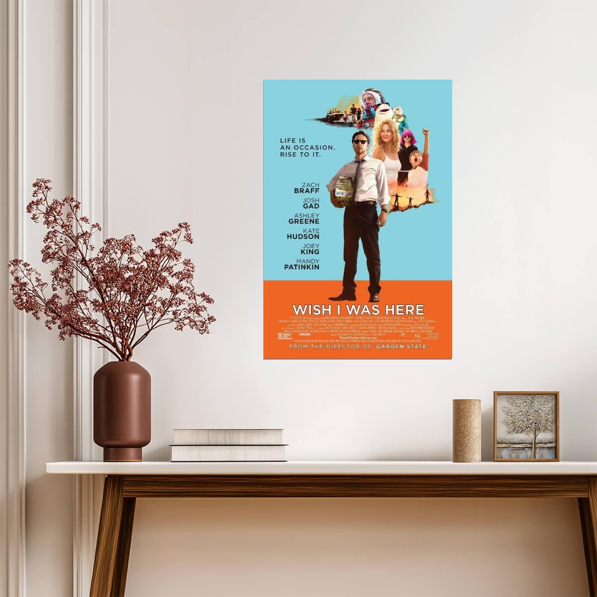 Wish I Was Here Zach Braff | Indie Comedy Drama Poster | A Film by Zach Braff - Movies & TV Poster