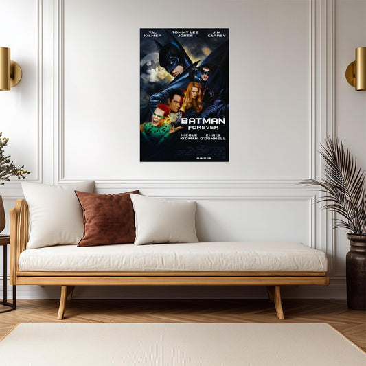 Batman Forever Val Kilmer as Batman | 90s Superhero Movie Poster | DC Comics Film Art - Movies & TV Poster