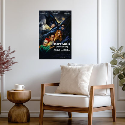 Batman Forever Val Kilmer as Batman | 90s Superhero Movie Poster | DC Comics Film Art - Movies & TV Poster