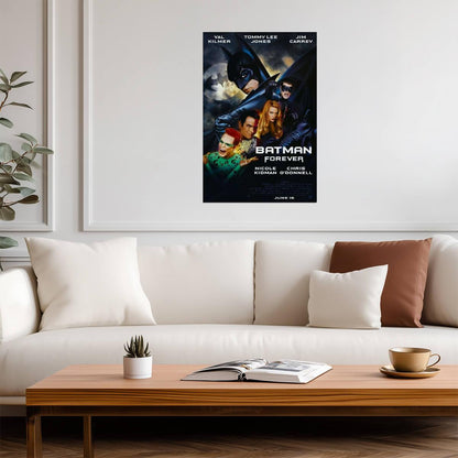 Batman Forever Val Kilmer as Batman | 90s Superhero Movie Poster | DC Comics Film Art - Movies & TV Poster