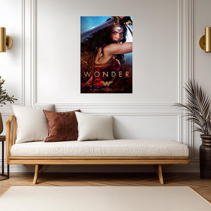Wonder Woman Gal Gadot | DC Superhero Movie Poster | Justice League Film Art - Movies & TV Poster