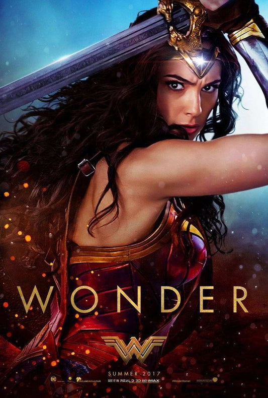 Wonder Woman Gal Gadot | DC Superhero Movie Poster | Justice League Film Art - Movies & TV Poster