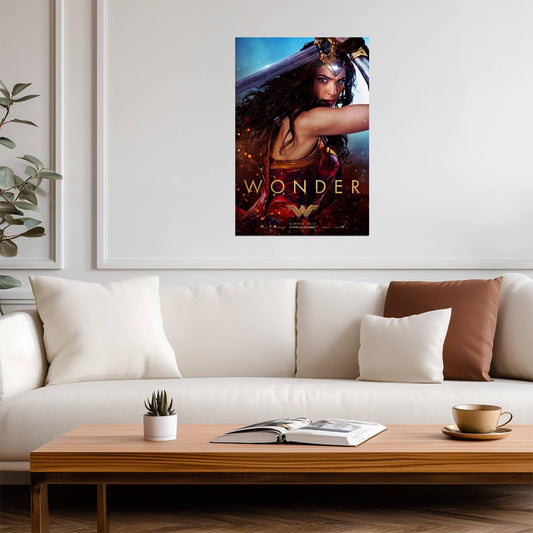 Wonder Woman Gal Gadot | DC Superhero Movie Poster | Justice League Film Art - Movies & TV Poster