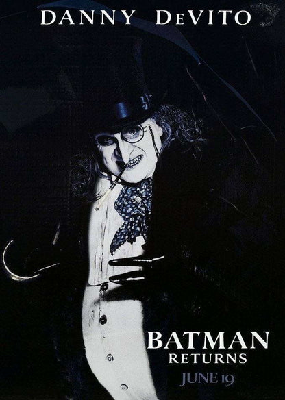 Batman Returns Danny DeVito as The Penguin | Tim Burton Film Poster | Superhero Movie Art - Movies & TV Poster