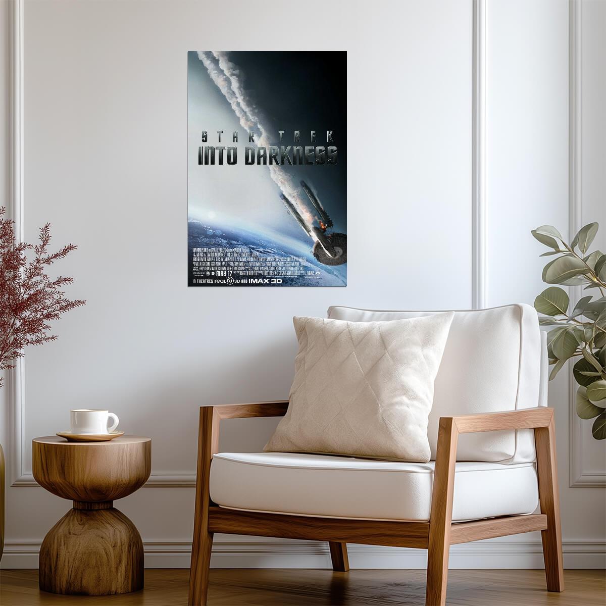 Star Trek Into Darkness | Chris Pine as Captain Kirk | Sci-Fi Action Poster - Movies & TV Poster