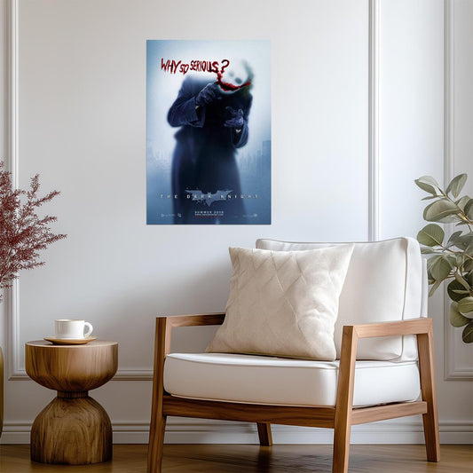The Dark Knight | Heath Ledger as The Joker "Why So Serious?" | Movie Quote Poster - Movies & TV Poster