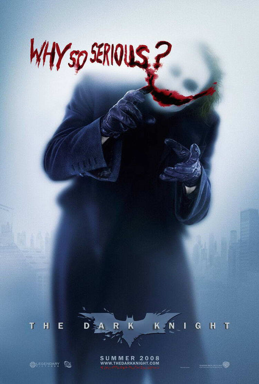 The Dark Knight | Heath Ledger as The Joker "Why So Serious?" | Movie Quote Poster - Movies & TV Poster