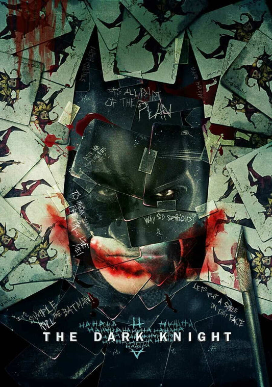 The Dark Knight | Heath Ledger Joker Collage | Abstract Villain Poster - Movies & TV Poster